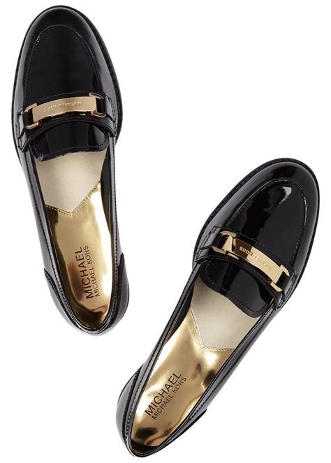 michael kors black patent leather shoes|michael kors ladies shoes.